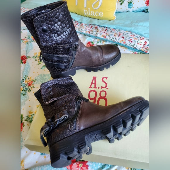 A.S.98 Women's Brown Boots Sz 38 - Picture 4 of 7
